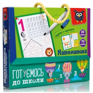 Настільна гра розвиваюча (3-4 роки) Vladi Toys ''Готуємось до школи: Математика'' (VT5010-22)