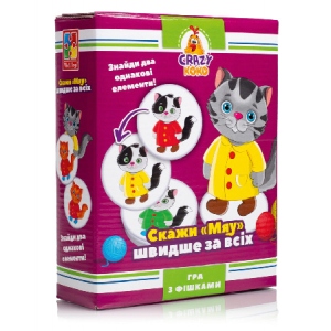 Настільна гра розважальна (3-4 роки) Vladi Toys Crazy Koko «Скажи «Мяу!» (VT8025-07)
