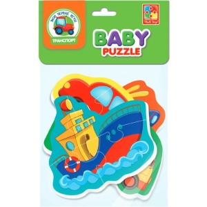 Пазли м'які (до 2 років) Vladi Toys "Транспорт" (укр) (VT1106-96)