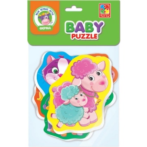 Пазли картонні (до 2 років) Vladi Toys Мама і малюк (рус) (VT1106-58)