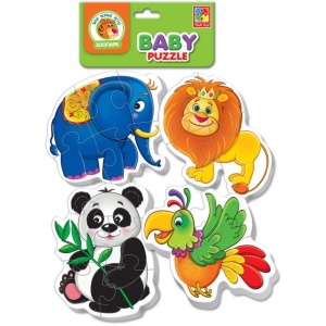 Пазли картонні (до 2 років) Vladi Toys Бебі пазли "Зоопарк" (рус) (VT1106-50)