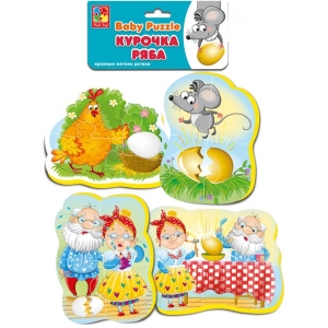 Пазли картонні (до 2 років) Vladi Toys Курочка Ряба (рус) (VT1106-61)