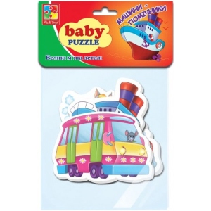 Пазли м'які (до 2 років) Vladi Toys "Машини-помічники" (укр) (VT1106-78)
