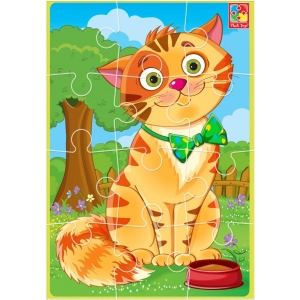 Пазли м'які (до 2 років) Vladi Toys "Кіт" (укр) (VT1103-91) офіційний магазин