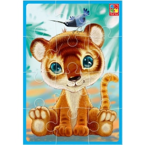 Пазли магнітні (до 2 років) Vladi Toys "Тигреня" (укр) (VT1103-93)