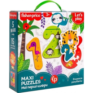 Пазли картонні (3-4 роки) Vladi Toys Maxi Fisher-Price. Мої перші цифри, укр. (VT1711-07)