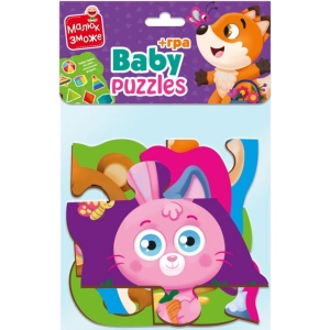 Пазли картонні (до 2 років) Vladi Toys «Лісові звірі» (укр) (VT1722-22)