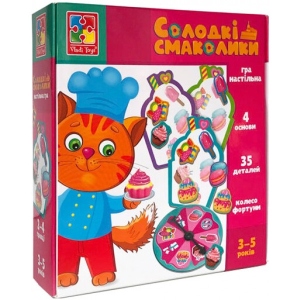 Настільна гра розвиваюча (3-4 роки) Vladi Toys Вкусняшки, укр (VT1804-42)