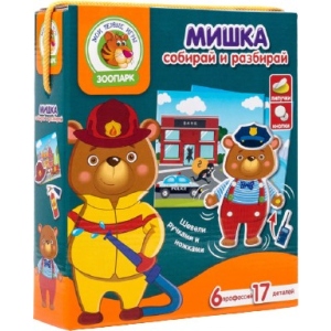 Настільна гра розвиваюча (3-4 роки) Vladi Toys з рухомими деталями "Мишка" (рус) (VT2109-06)