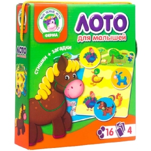 Настільна гра класична (3-4 роки) Vladi Toys Лото "Ферма" (рус) (VT2100-01)