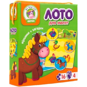 Настільна гра класична (3-4 роки) Vladi Toys Лото "Ферма" (укр) (VT2100-03)