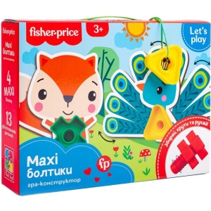 Настільна гра розвиваюча (3-4 роки) Vladi Toys "Fisher-Price. Maxi-болтики" (укр) (VT2905-23)