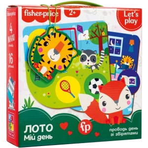 Настільна гра класична (3-4 роки) Vladi Toys "Fisher Price. Лото. Мій день" коробці (укр) (VT2910-02)