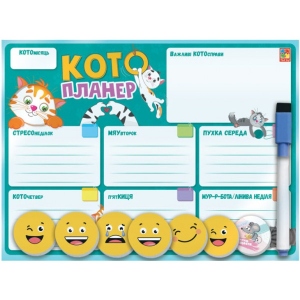 Доска Vladi Toys магнітна з маркером "Кото-планер" (VT3601-25)