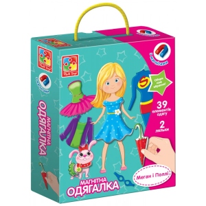 Настільна гра магнітна (3-4 роки) Vladi Toys одягалка. Меган і Поллі (VT3702-11)