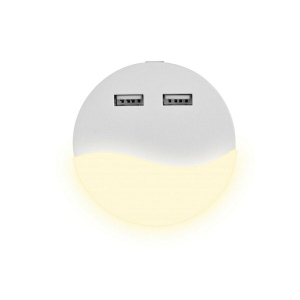 Світлодіодний світильник V-TAC SKU-505, 0.4W, LED Night Light USB Round 3000K (3800157645010)