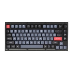 Клавіатура дротова Keychron V1 84 Key QMK Gateron G PRO Blue Hot-Swap RGB Knob Frosted Black