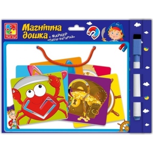 Доска Vladi Toys магнітна з трафаретами "Пірати" (укр) (VT3601-14)