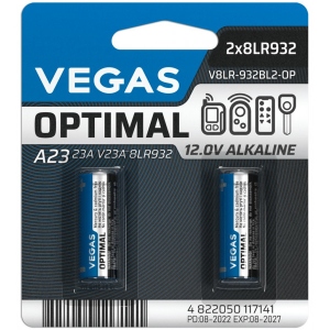 Елемент живлення тип A23 Vegas V8LR-932BL2-OP