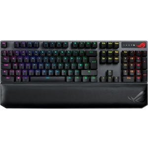 Клавіатура дротова ігрова Asus ROG Strix Scope RGB 105key NX Red Wireless Deluxe USB/WL/BT Black