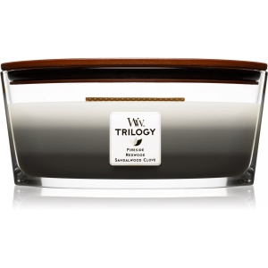 Свічка скло Woodwick Ellipse Trilogy Warm Woods (Теплый лес) 453г (76911E)