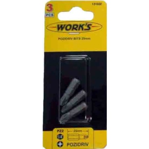 Біта для викрутки Works PZ3x25 3 шт. (13103Z)