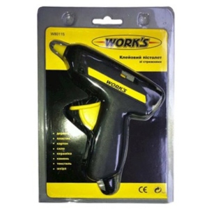 Клейовий пістолет Works W80115 15W со стержнями