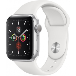 Смарт-годинник Apple Watch Series 5 40mm Silver Aluminum Case with White Sport Band