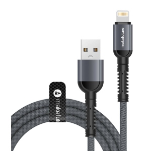 Кабель синхронізації даних MakeFuture USB Lightning (2.4A) 1м Denim Grey (MCB-LD1GR)