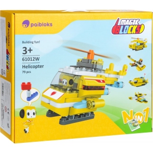 Пластиковий конструктор Pai Bloks BLK Helicopter 79 эл. (61012W)