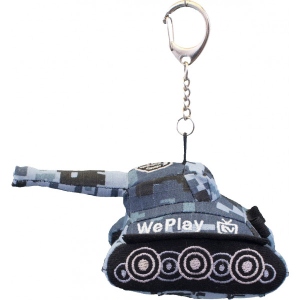 М'яка іграшка брелок World of Tanks 14 см сірий (4820202320012)