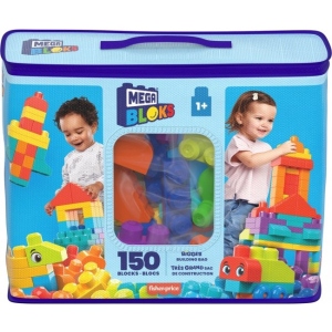 Пластиковий конструктор для малюків Mega Bloks Великий конструктор у мішку (150 деталей) (HHM96)