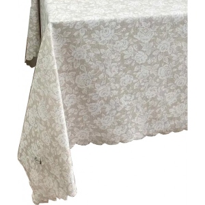 Скатертина прямокутна Прованс 120х136 "Simfoni" White Rose (022321)