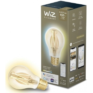 Розумна лампа WiZ SMART LED WiFi A60 E27 WiZ45 DW FA Q Filament Amber 550lm 2200K 7W (WZE21026011-A)