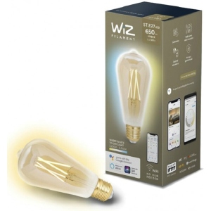 Розумна лампа WiZ SMART LED WiFi ST64 E27 WiZ45 DW FA Q Filament Amber 550lm 2200K 7W (WZE21016411-A)