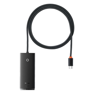 Хаб USB Baseus 4-Port Type-C Type-C to USB 3.0х4 1m Black (WKQX030401)
