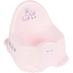 Горщик дитячий Tega Baby ЕСО Зайчики з музикою Світло-рожевий (PO-059-104)