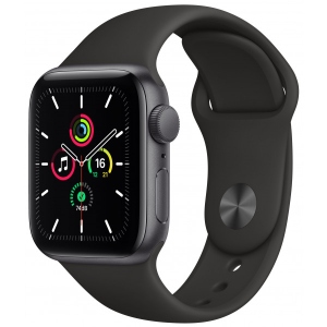 Смарт-годинник Apple Watch SE 44mm Space Gray Aluminium Case with Black Sport Band
