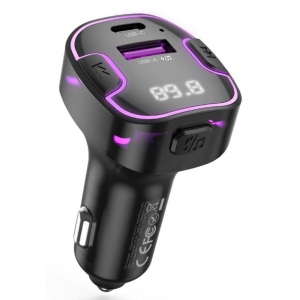 FM модулятор XO BCC12 MP3+5V3.1A Black (XO-BCC12-BK) Київ