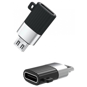 Перехідник XO Type-C to microUSB Black (XO-NB149C-BK)