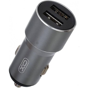 Автомобільний зарядний пристрій XO TZ09/CC30 2.4A/2 USB Grey (XO-TZ09-GR)