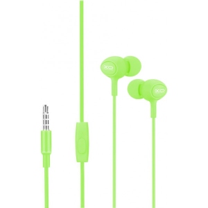 Навушники вкладиші дротові XO S6 with mic Green