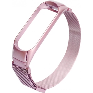 Ремінець для фітнес-браслету XOKO Xiaomi Mi Band 3/4 Milanese Magnetic Pink (XK-XM-NI-PNK)