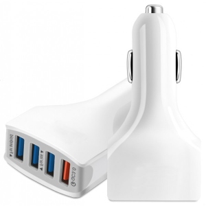 Автомобільний зарядний пристрій XOKO CQC-400 4 USB Qualcom 3.0 7A White (CQC-400-WH) офіційний сайт