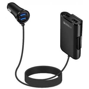 Автомобільний зарядний пристрій XOKO CQC-410 4 USB 8A Qualcom 3.0 Black (CQC-410-BK) в інтернет-магазині