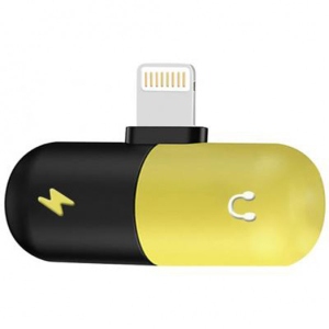 Перехідник аудіо XOKO Lightning to Lightning + 3.5mm (AC-300-BKYL)