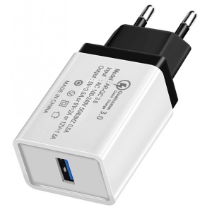 Мережевий зарядний пристрій XOKO QC-100 1 USB Qualcom 3.0 3.5A Black (QC-100-BK)