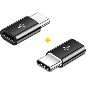 Перехідник XOKO AC-014 MicroUSB - Type-C Black 2 шт. (XK-AC014-BK2)