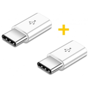 Перехідник XOKO AC-014 MicroUSB - Type-C White 2 шт. (XK-AC014-WHT2)