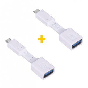 Перехідник XOKO AC-110 USB - MicroUSB White 2 шт. (XK-AC110-WH2)